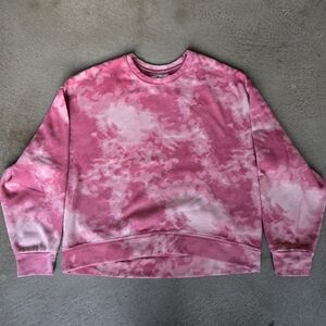 Hollister Pink Tie-Dye Crewneck Sweater
